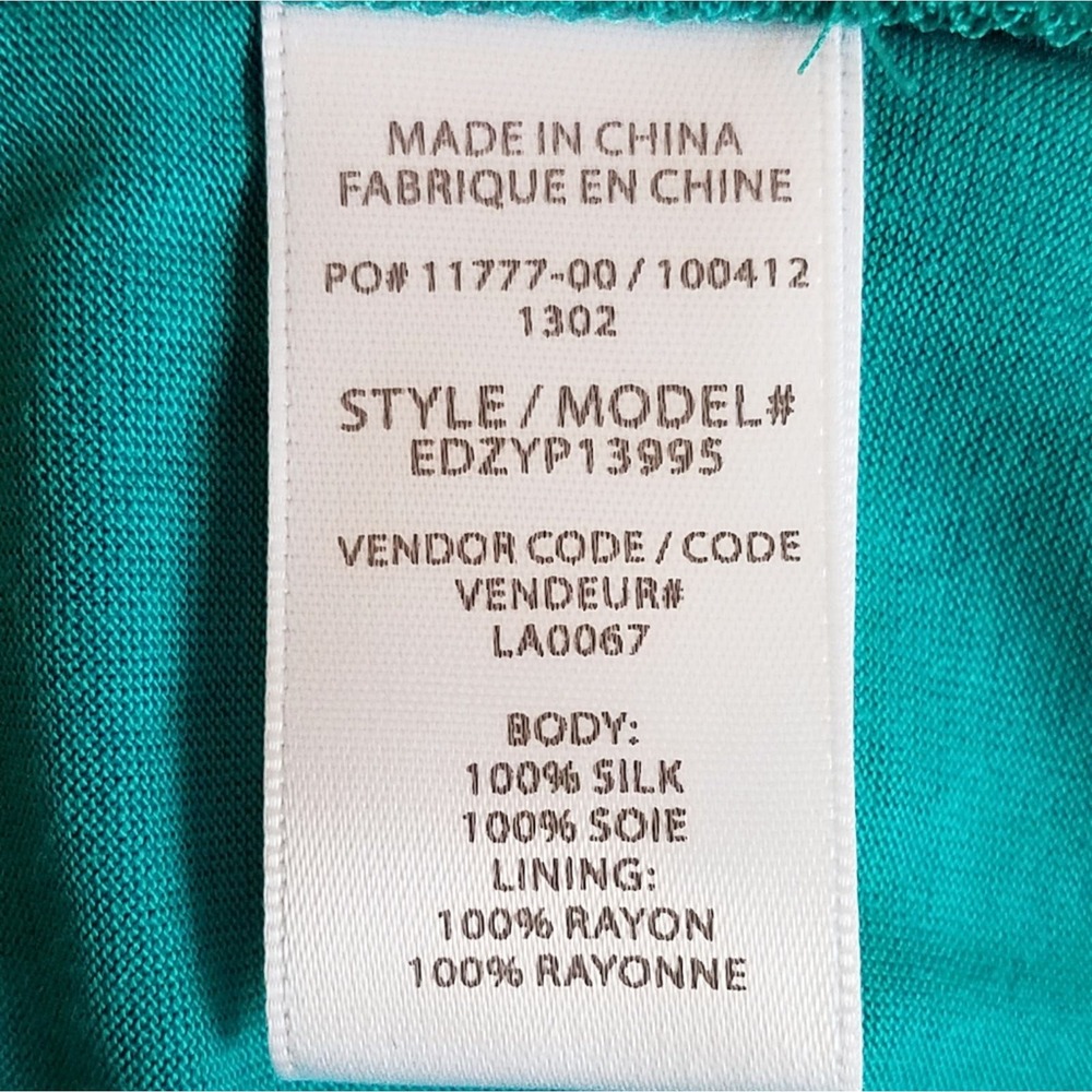 Ella Moss Citrus Floral Dress Teal Green Size M - Picture 7 of 9